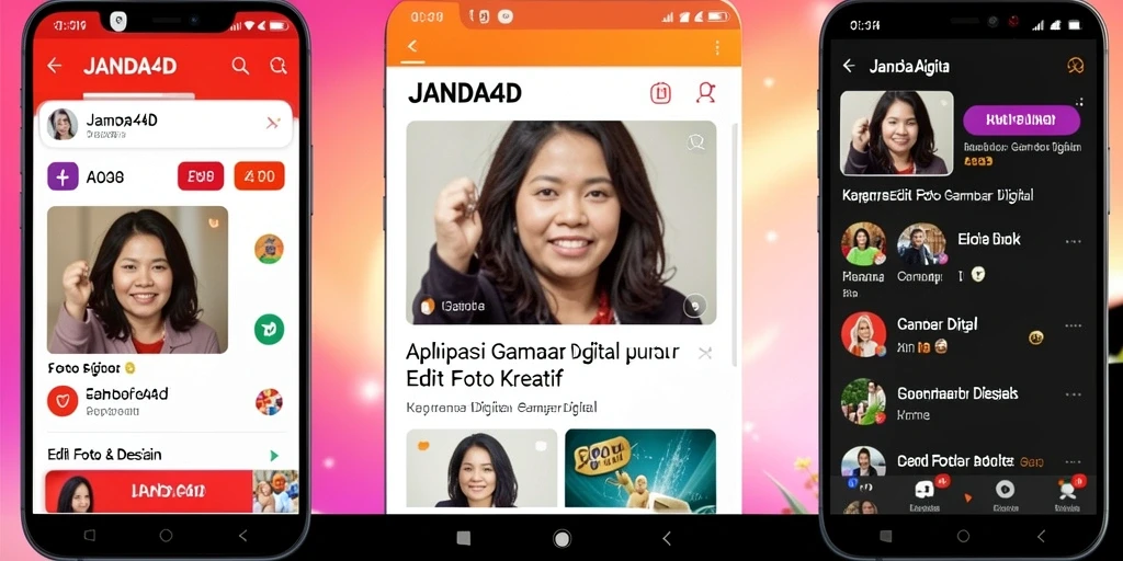 Tampilan antarmuka JANDA4D dengan berbagai fungsi Gambar Digital.