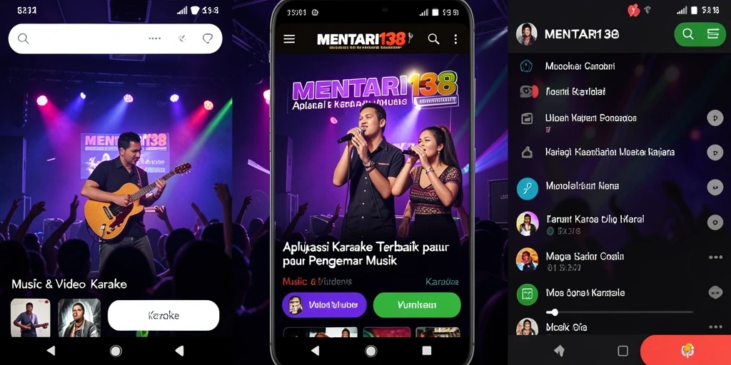 Tampilan antarmuka MENTARI138 dengan fitur karaoke yang menarik.