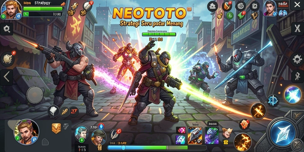 Tampilan antarmuka pengguna NEOTOTO dengan fokus pada strategi.