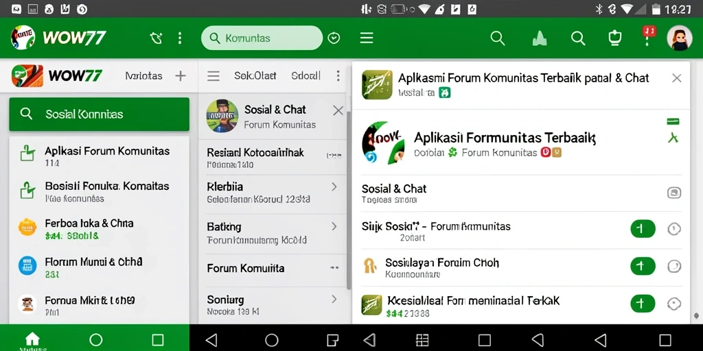 Antarmuka WOW77 menampilkan komunitas sosial yang aktif dan interaktif.